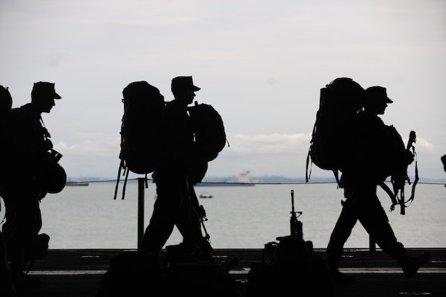 army men in shadow