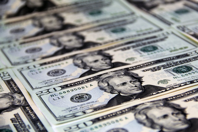 stack of 20 dollar bills