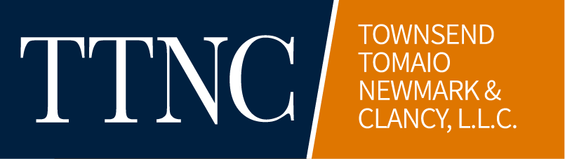 Logo featuring large white letters 